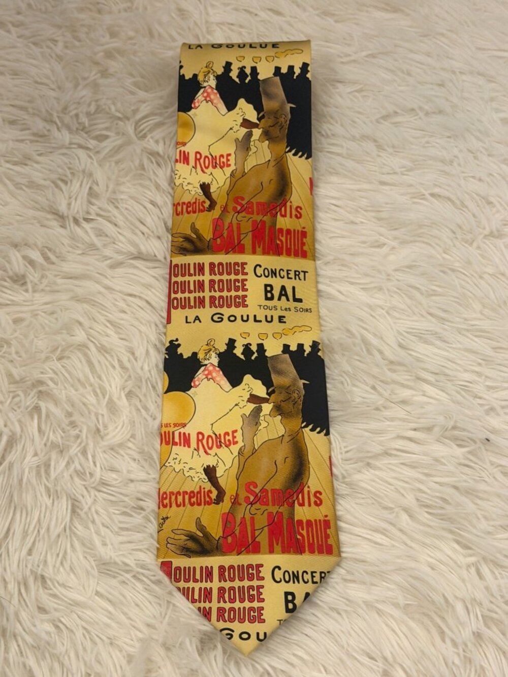 Options in Art Henri de Toulouse-Lautrec Moulin Rouge Theme Silk Necktie